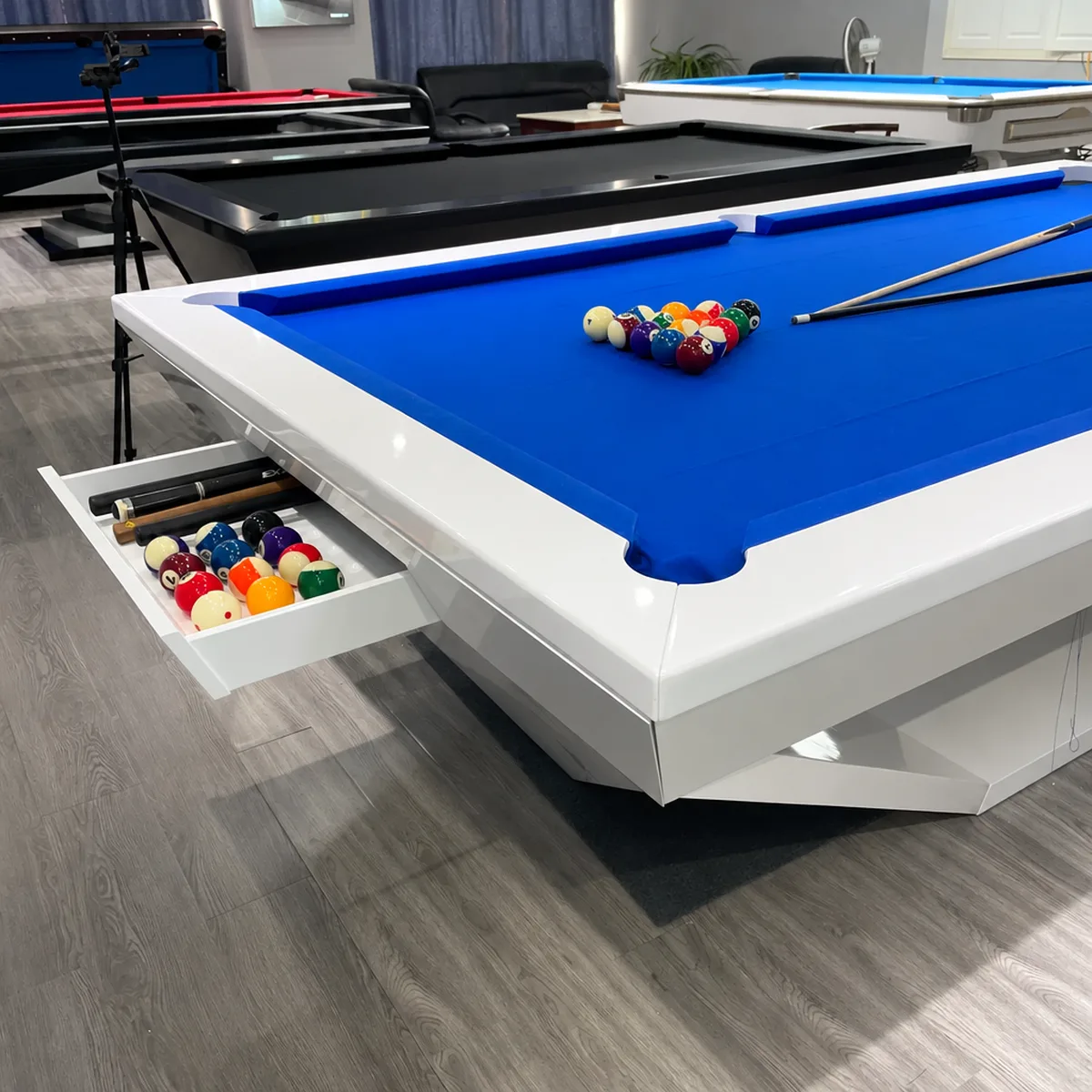 Billard convertible 3 en 1 Albi, table à manger et ping-pong, vue 5 sur 6