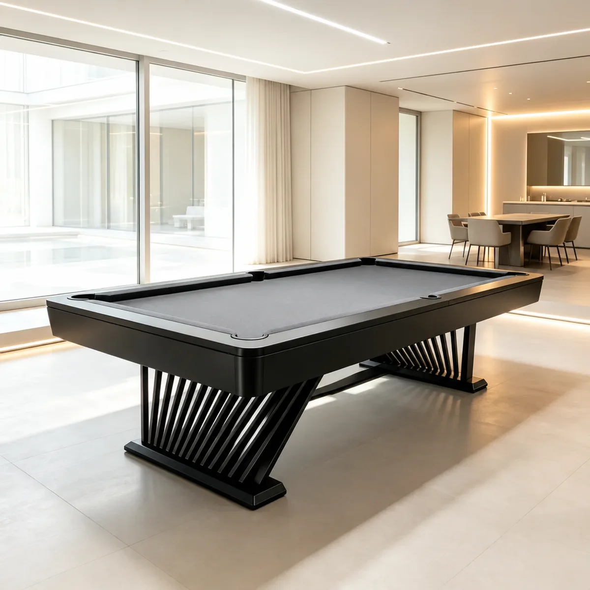 Billard convertible 3 en 1 Compiègne, table à manger et ping-pong, vue 4 sur 6