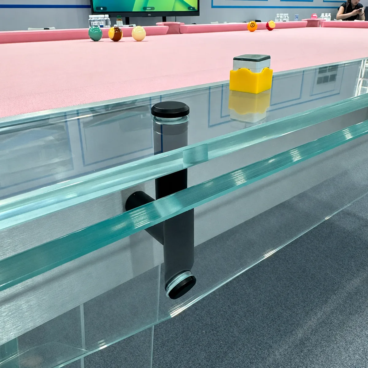 Billard en verre Azay, plateau en ardoise, vue 5 sur 6