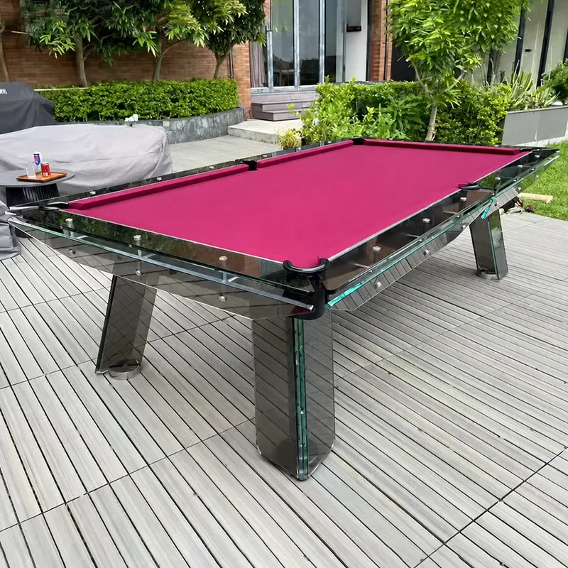 Billard en verre Langeais, plateau en ardoise, vue 4 sur 6