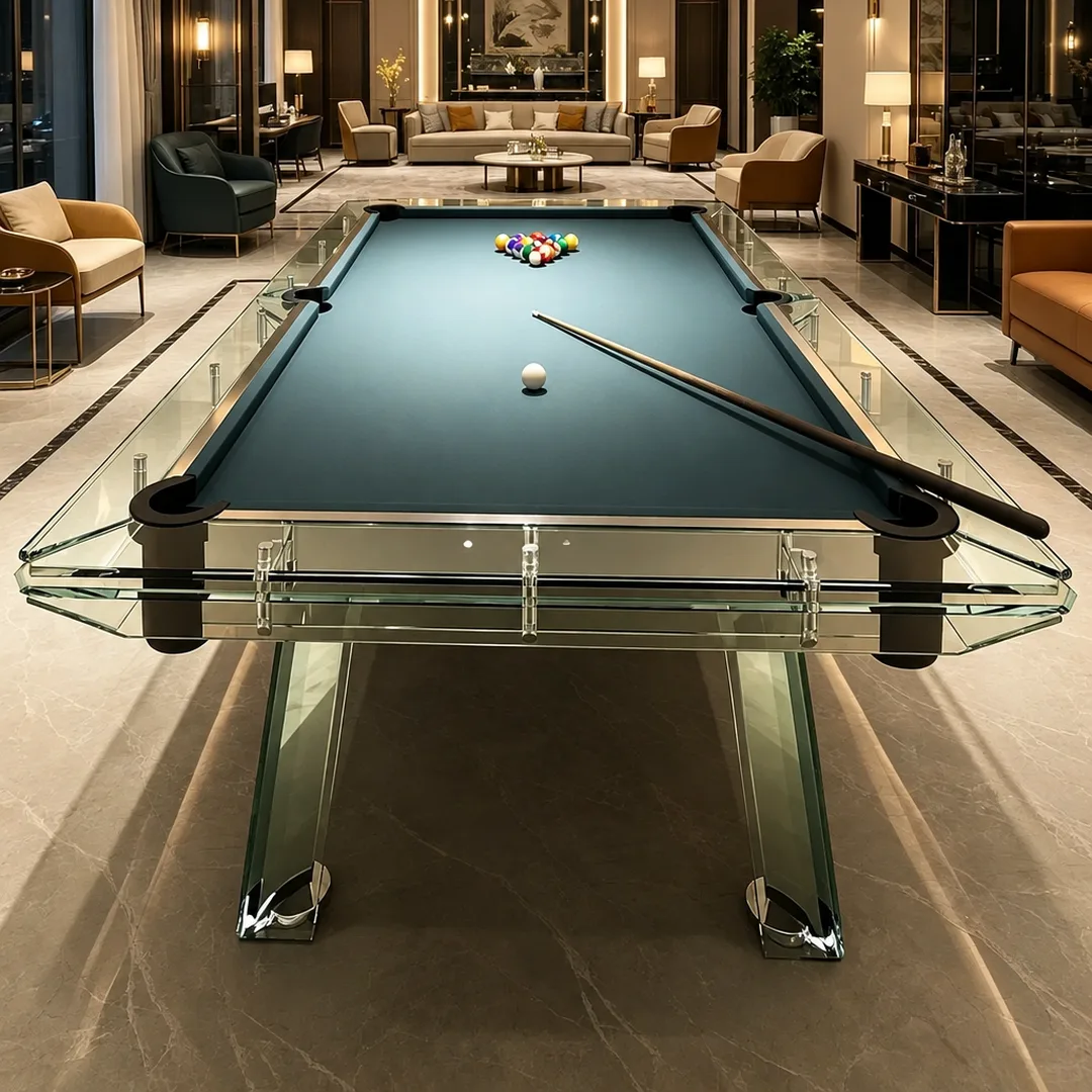 Billard en verre Montrésor, plateau en ardoise, vue 3 sur 6