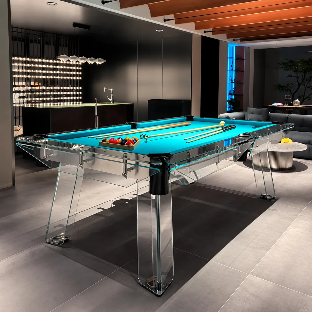 Billard en verre Montrésor, plateau en ardoise, vue 5 sur 6