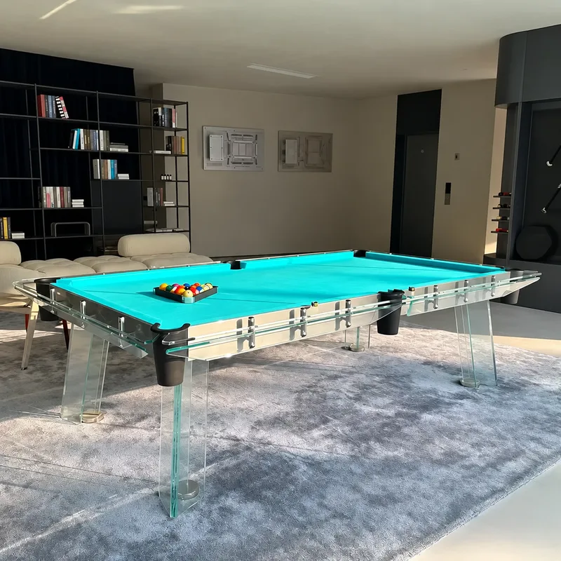 Billard en verre Sully, plateau en ardoise, vue 2 sur 4