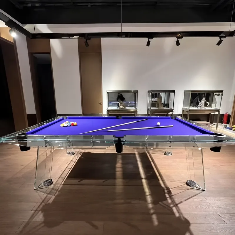 Billard en verre Sully, plateau en ardoise, vue 4 sur 4