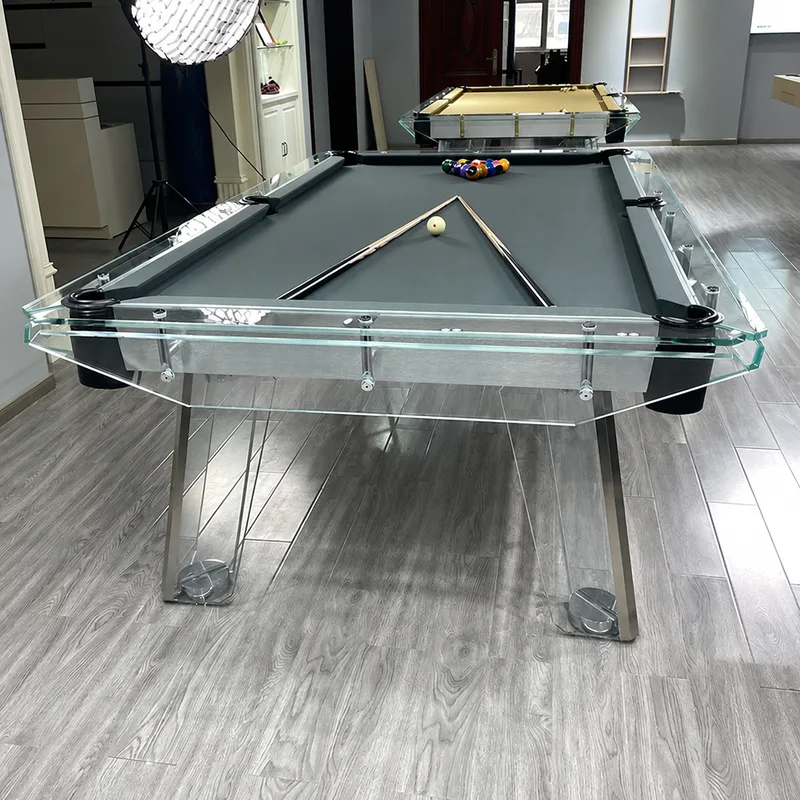 Billard en verre Valençay, plateau en ardoise, vue 5 sur 5