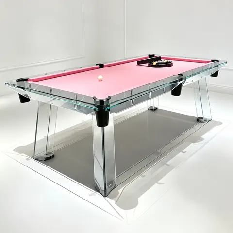 Billard en verre Villandry, plateau en ardoise