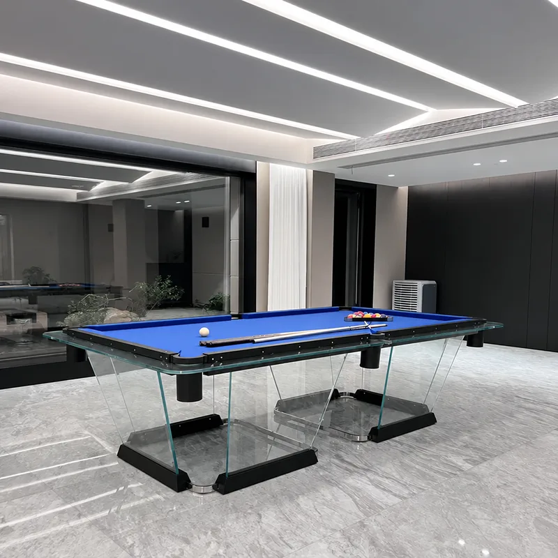 Billard en verre Villandry, plateau en ardoise, vue 6 sur 6